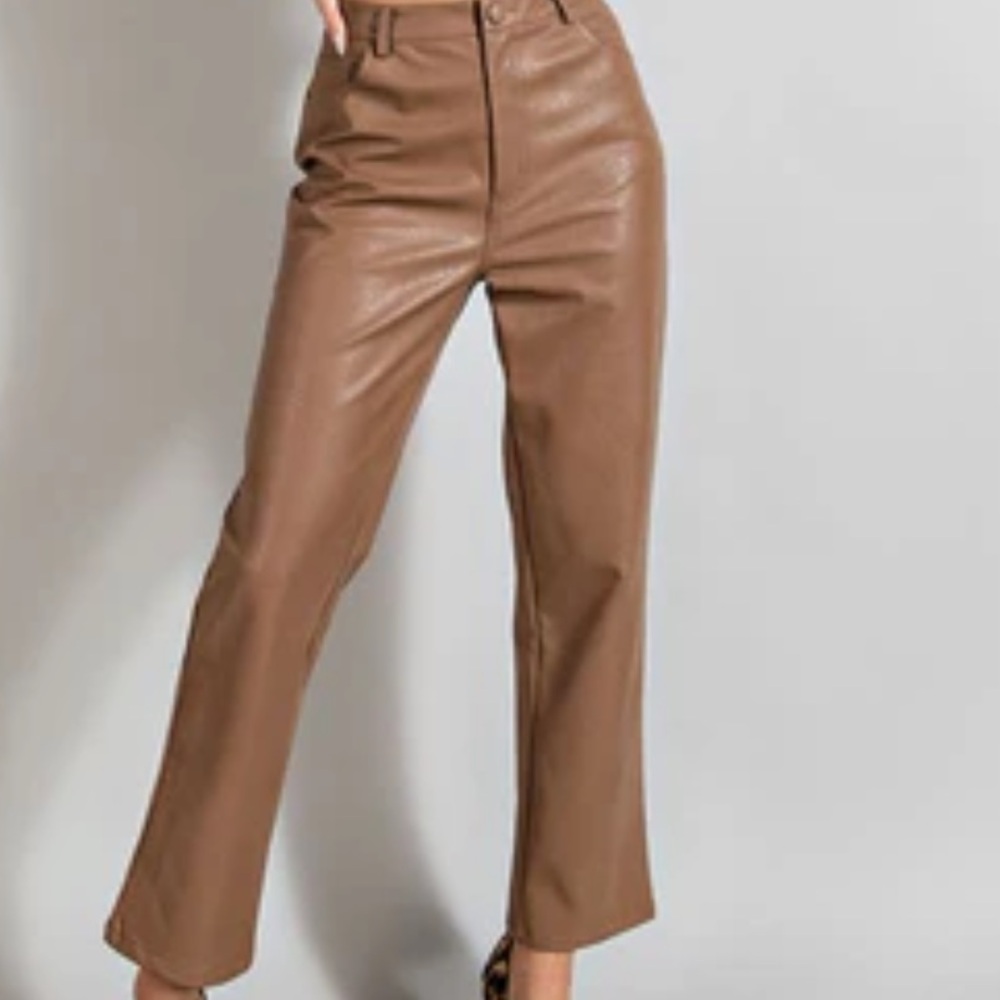 oak and fort faux leather pants